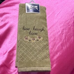 Live Laugh Love Embroidered Hand Towel